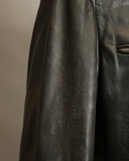 Vintage 1950s Austrian Police Motorcycle Jacket with RITSCH Zips