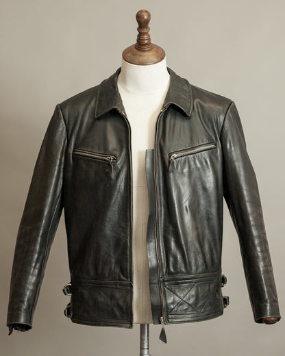 Vintage 1950s Austrian Police Motorcycle Jacket with RITSCH Zips