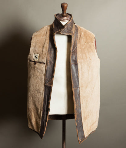 Original 1950s Grillon French Vachette Leather Workwear Jacket