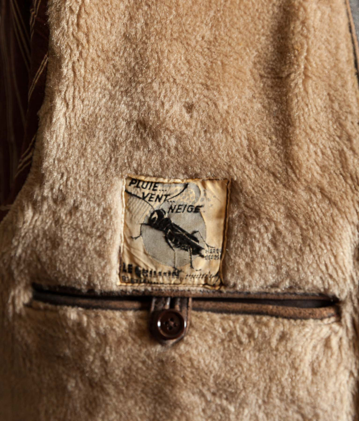 Original 1950s Grillon French Vachette Leather Workwear Jacket