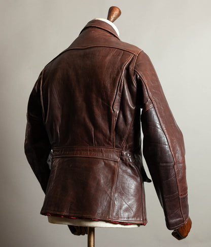 Original 1950s American Half-Belt Glove-Tanned Steerhide Leather Jacket