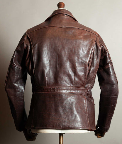 Original 1950s American Half-Belt Glove-Tanned Steerhide Leather Jacket