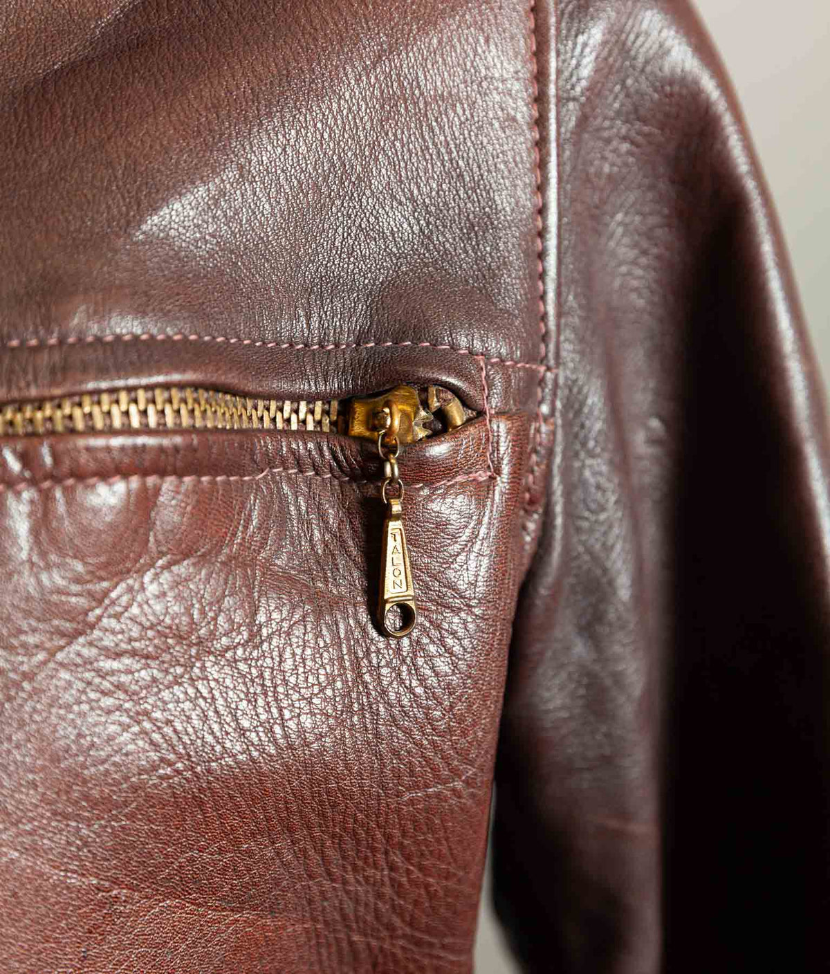 Original 1950s American Half-Belt Glove-Tanned Steerhide Leather Jacket