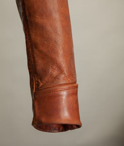 Vintage 1970s West German Heavy Steerhide Motorcycle Jacket