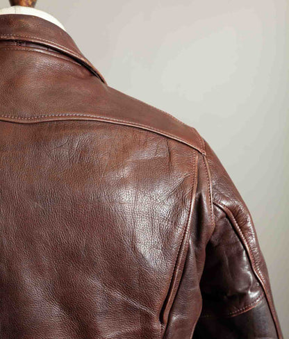 Original 1950s American Half-Belt Glove-Tanned Steerhide Leather Jacket