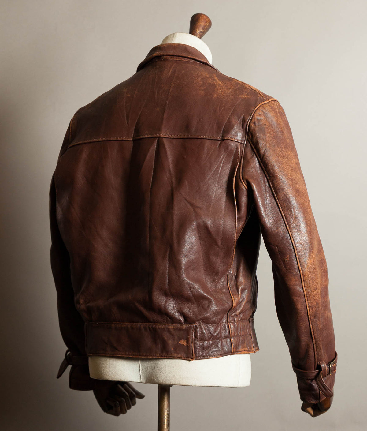 Original 1950s French Vachette Leather Motorcycle Jacket