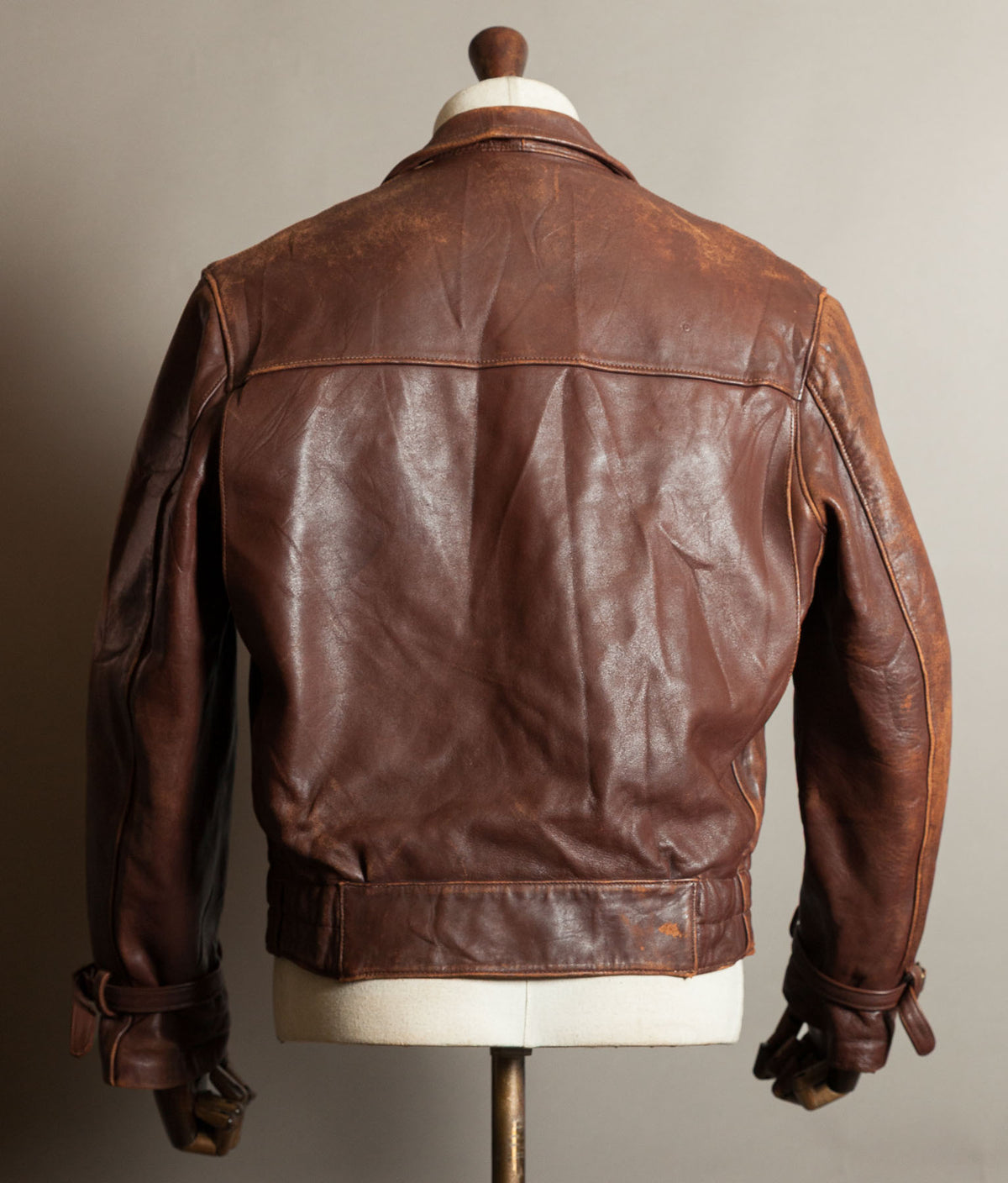 Original 1950s French Vachette Leather Motorcycle Jacket