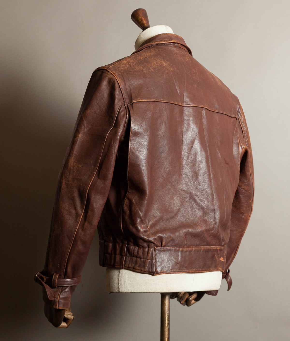 Original 1950s French Vachette Leather Motorcycle Jacket