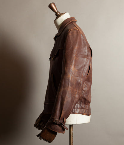 Original 1950s French Vachette Leather Motorcycle Jacket