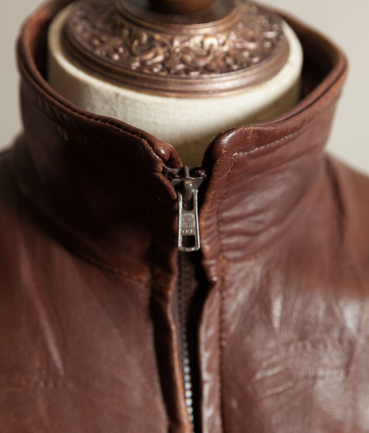 Original 1950s French Vachette Leather Motorcycle Jacket