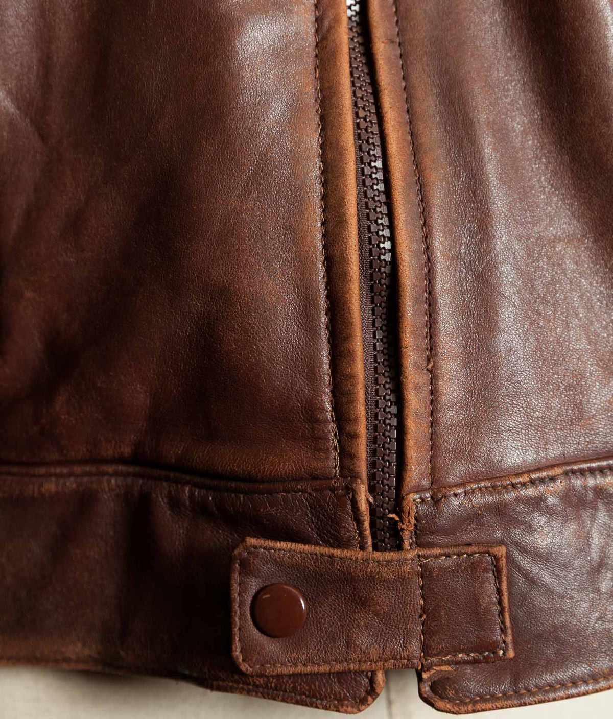 Original 1950s French Vachette Leather Motorcycle Jacket