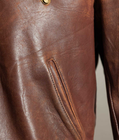Original 1950s French Vachette Leather Motorcycle Jacket
