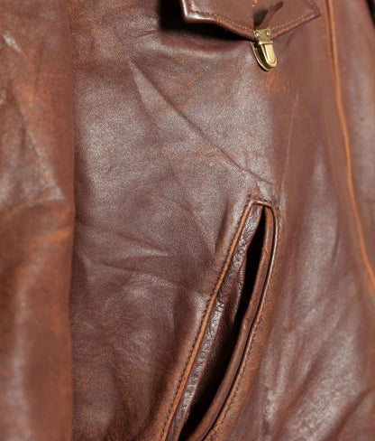 Original 1950s French Vachette Leather Motorcycle Jacket