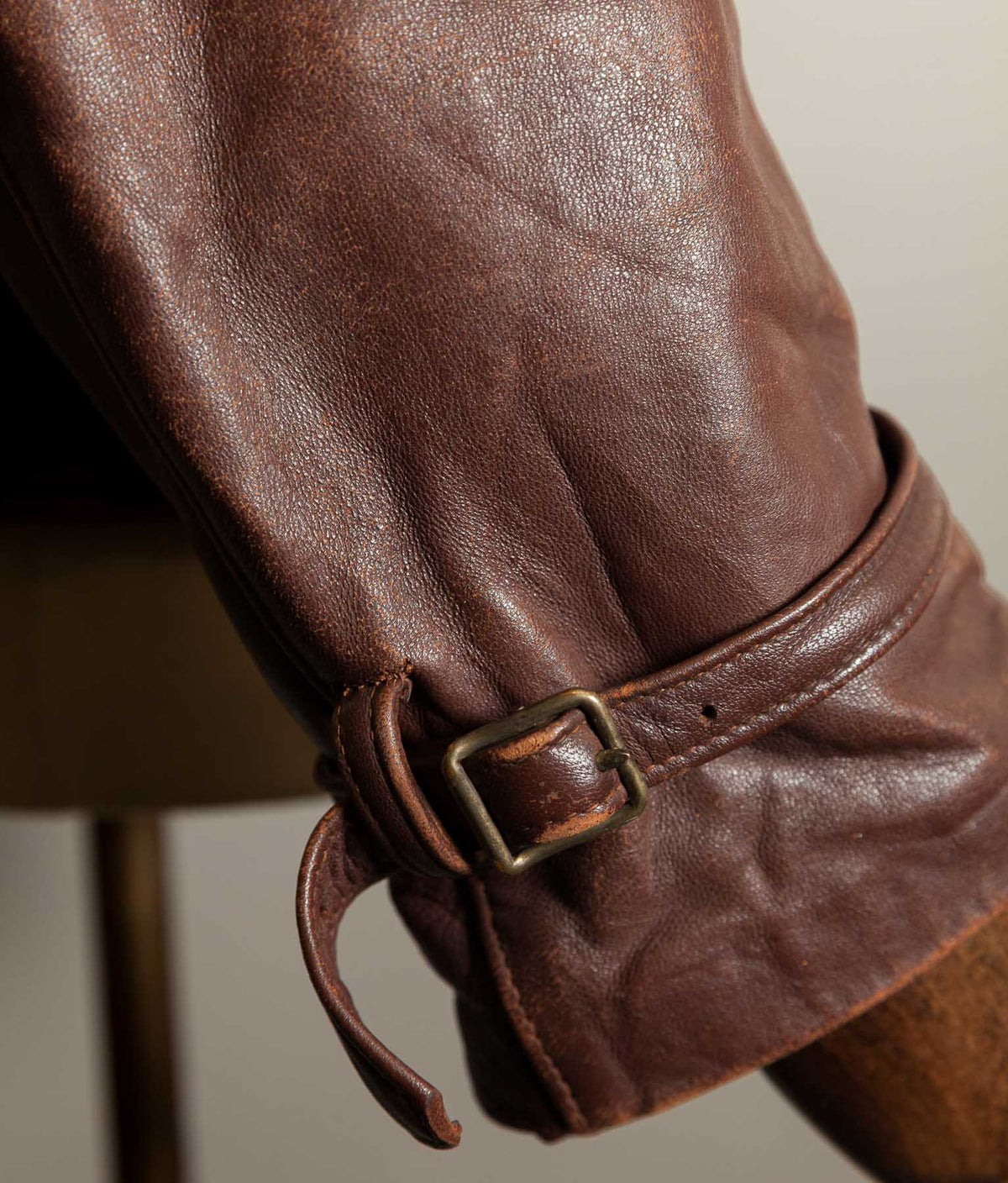Original 1950s French Vachette Leather Motorcycle Jacket