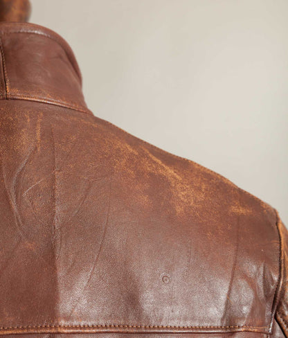Original 1950s French Vachette Leather Motorcycle Jacket