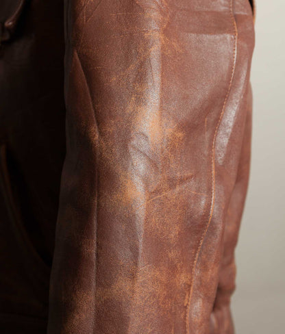 Original 1950s French Vachette Leather Motorcycle Jacket