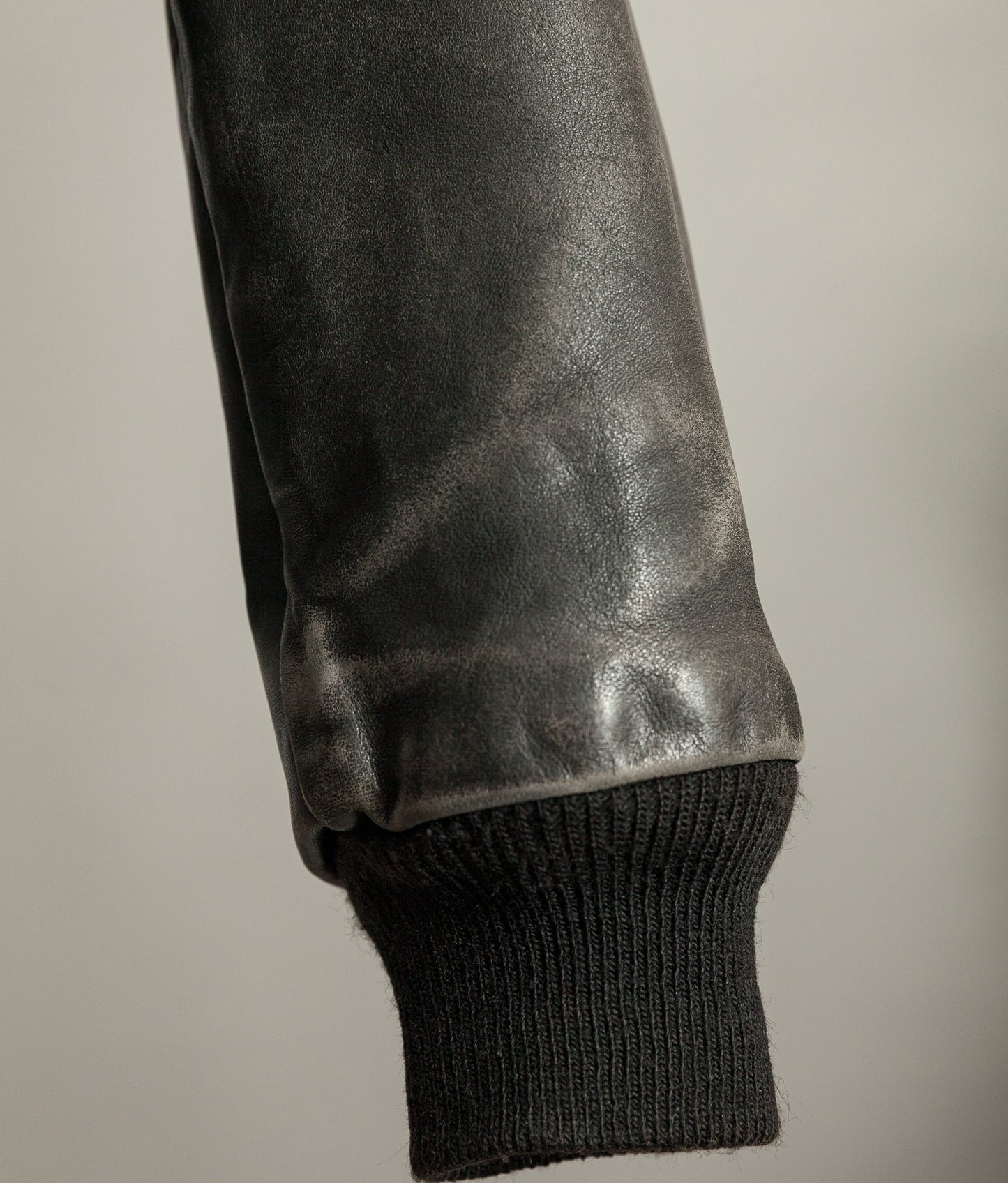 1980s Schott A-2 Vintage Leather Flight Jacket Black Naked Cowhide