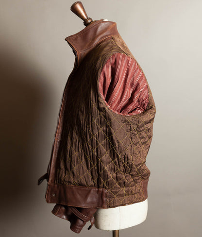 Original 1950s French Vachette Leather Motorcycle Jacket
