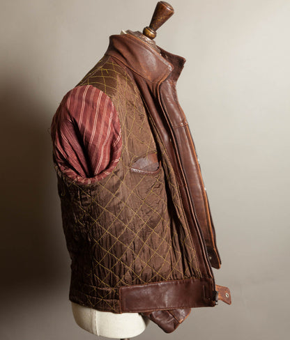 Original 1950s French Vachette Leather Motorcycle Jacket