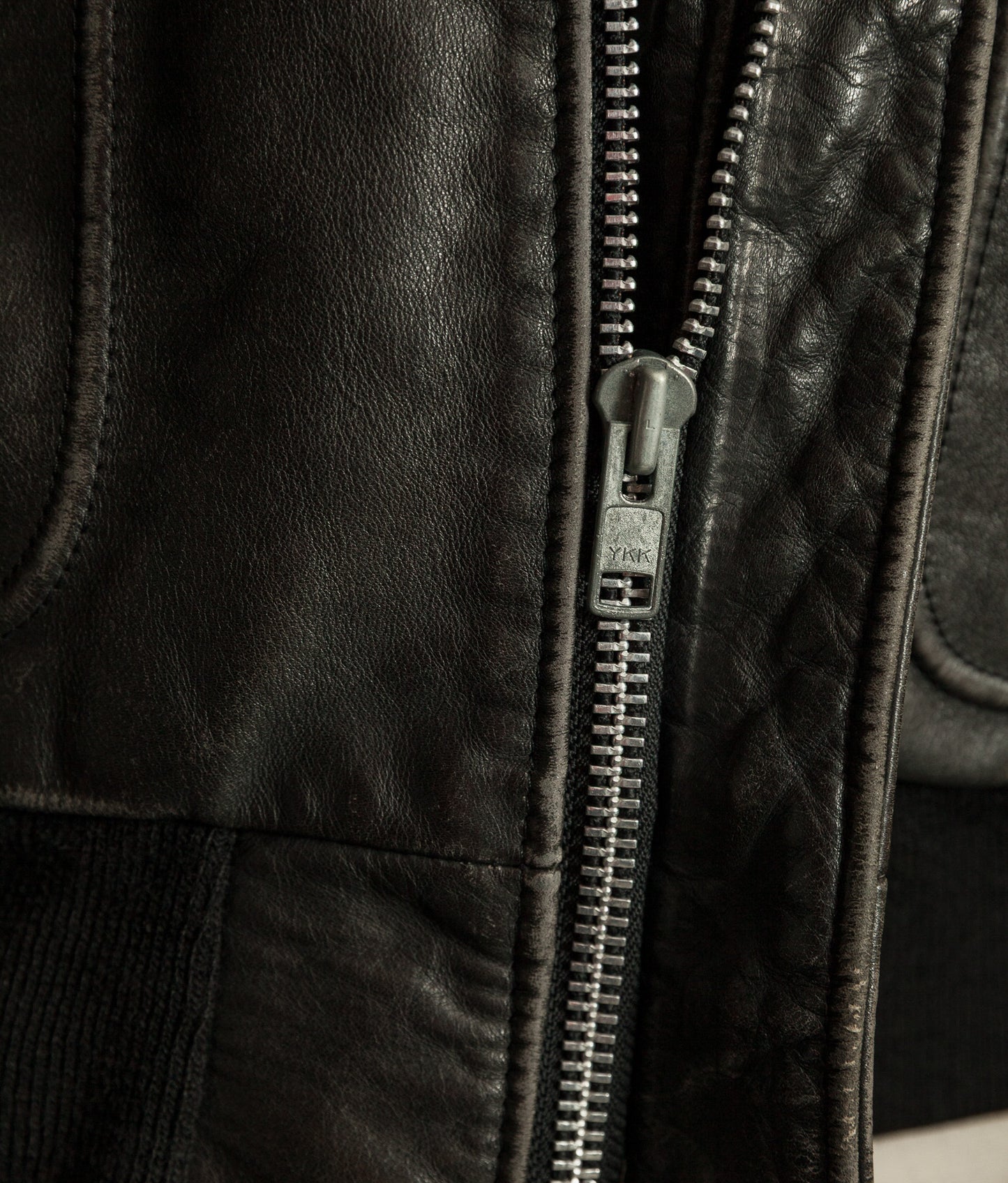 1980s Schott A-2 Vintage Leather Flight Jacket Black Naked Cowhide