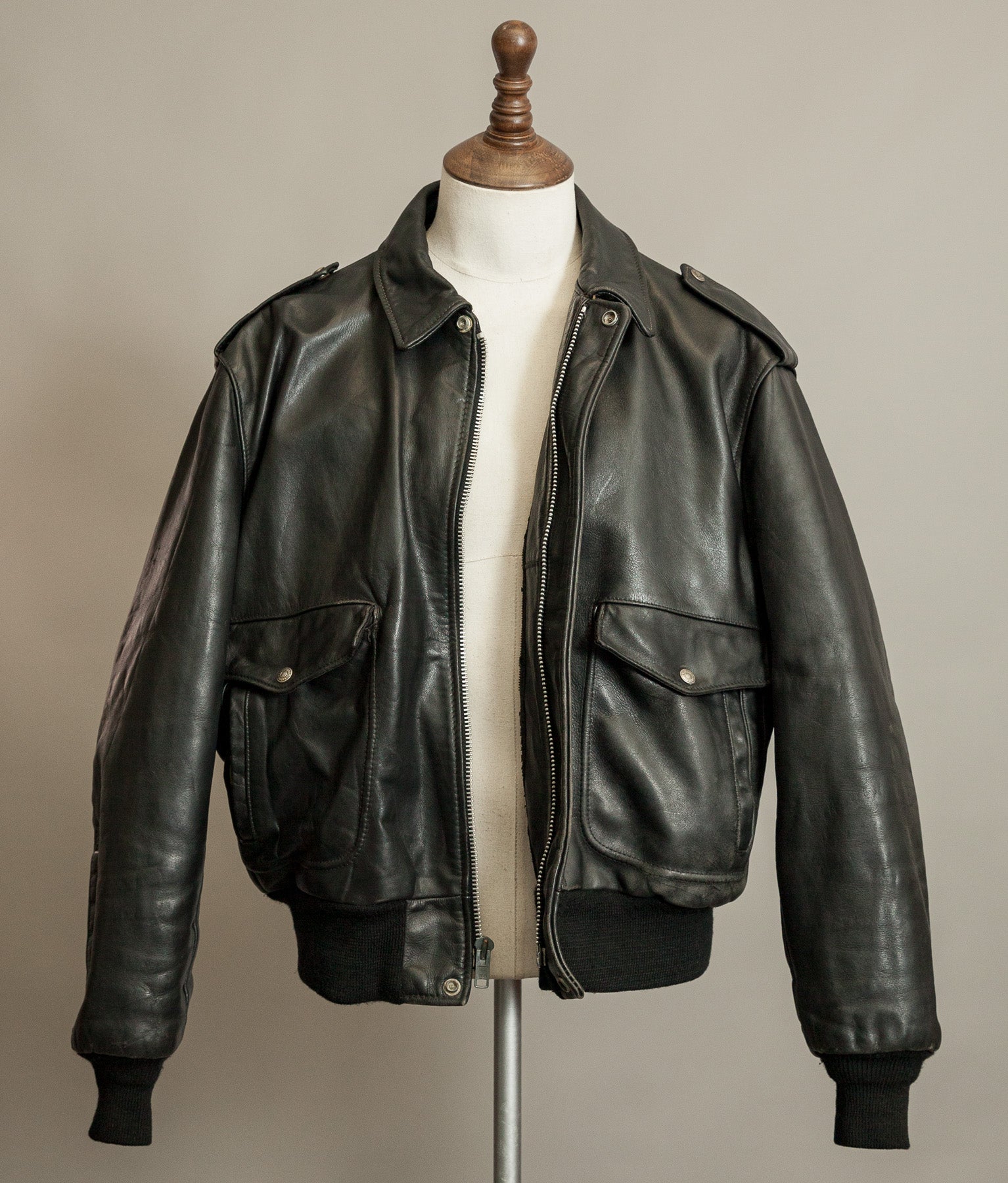Vintage 1980s Schott A-2 Leather Flight Jacket 184SM