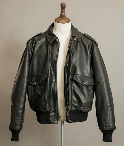 Vintage 1980s Schott A-2 Leather Flight Jacket 184SM