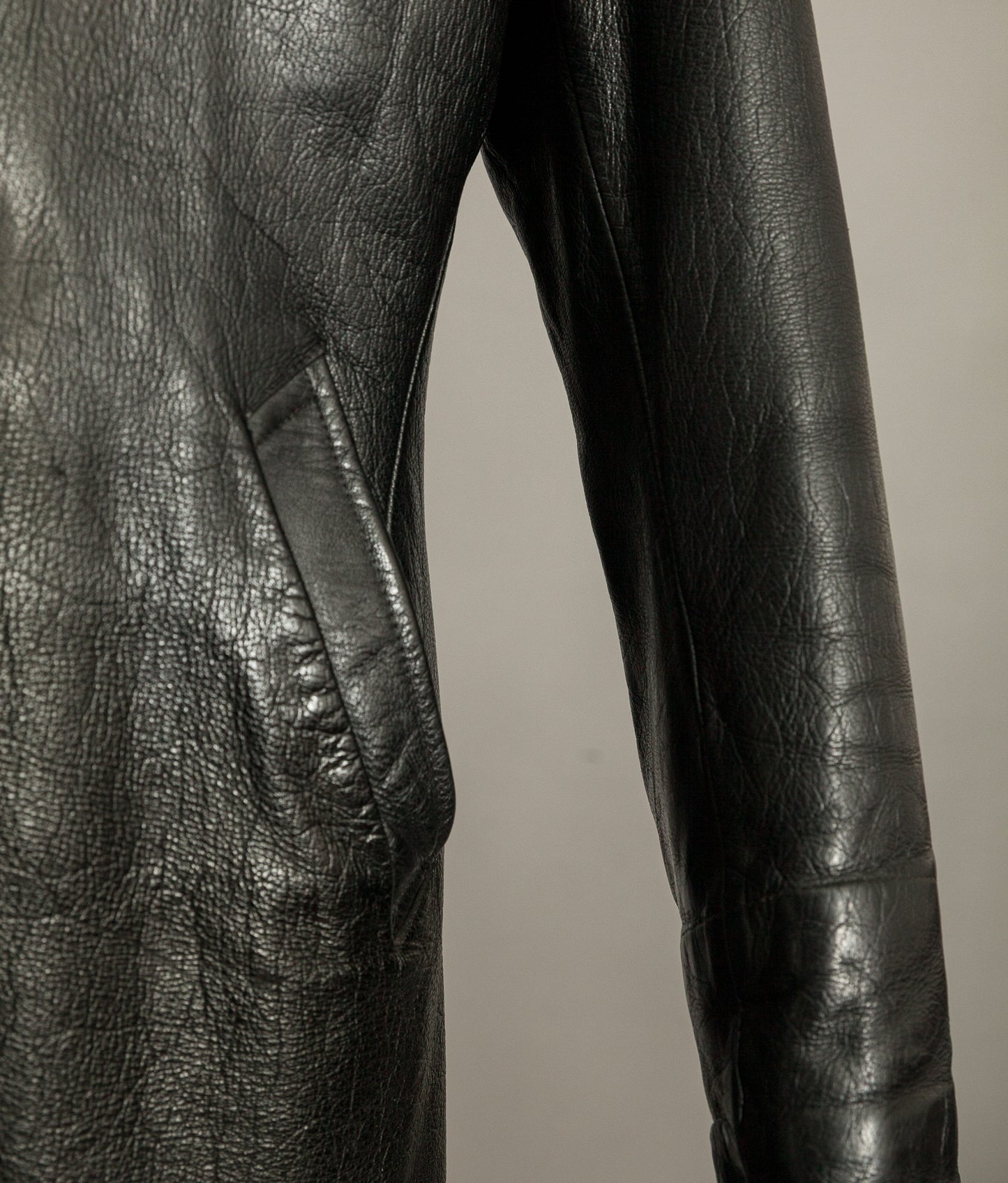 WWII Örebro Swedish Army Pansartrupperna Leather Trench Coat - Unit Marked P17