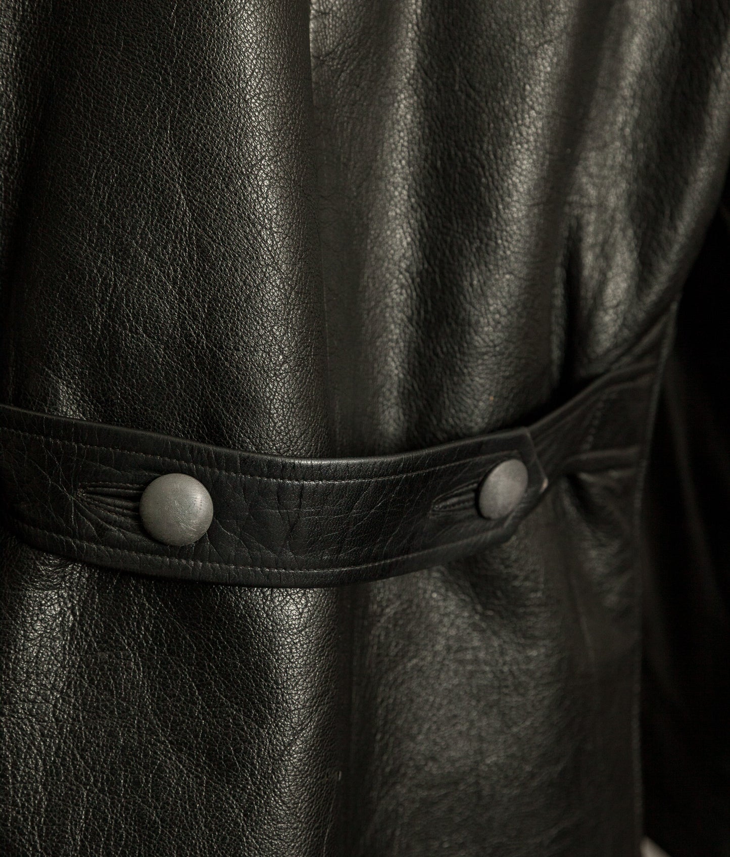 WWII Örebro Swedish Army Pansartrupperna Leather Trench Coat - Unit Marked P17