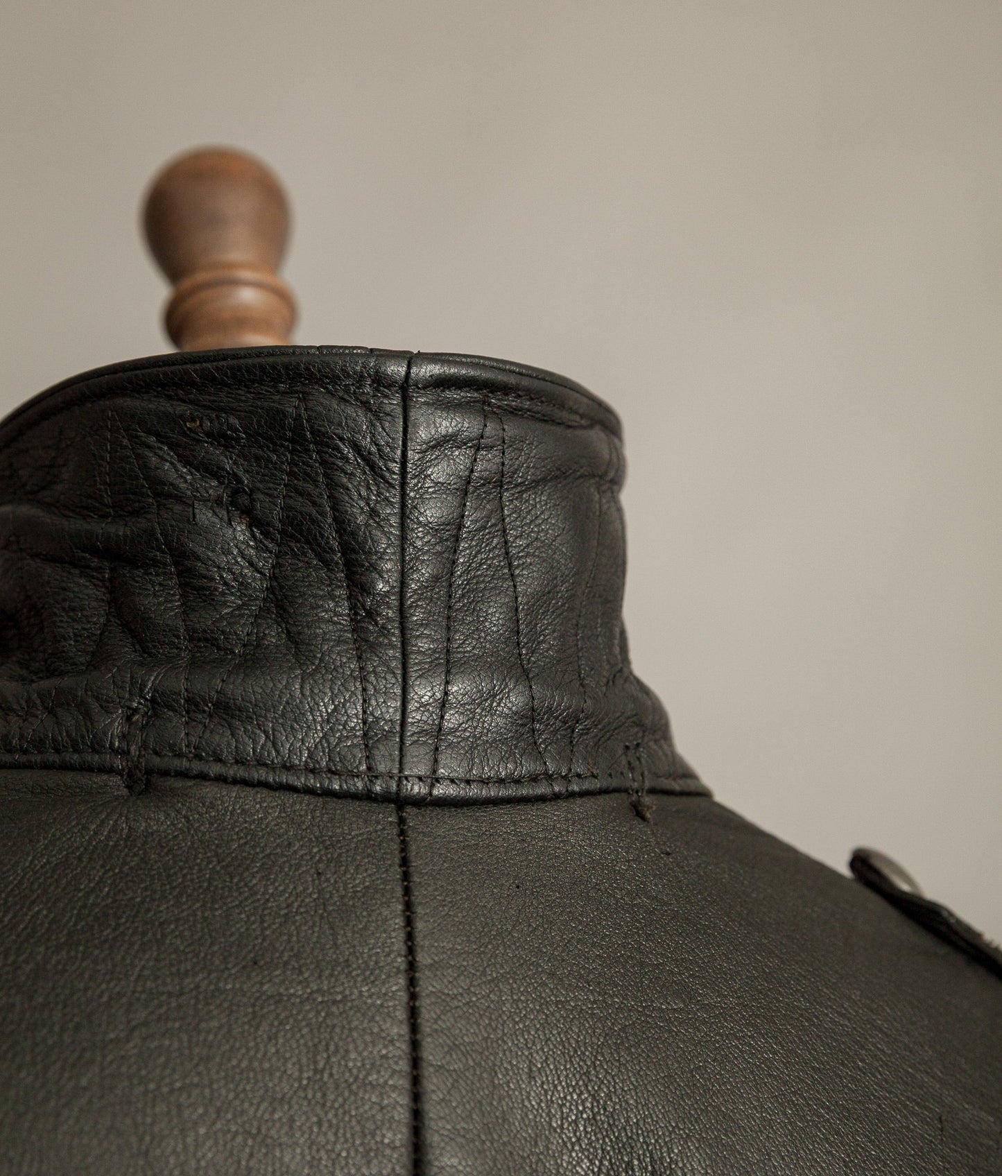 WWII Örebro Swedish Army Pansartrupperna Leather Trench Coat - Unit Marked P17