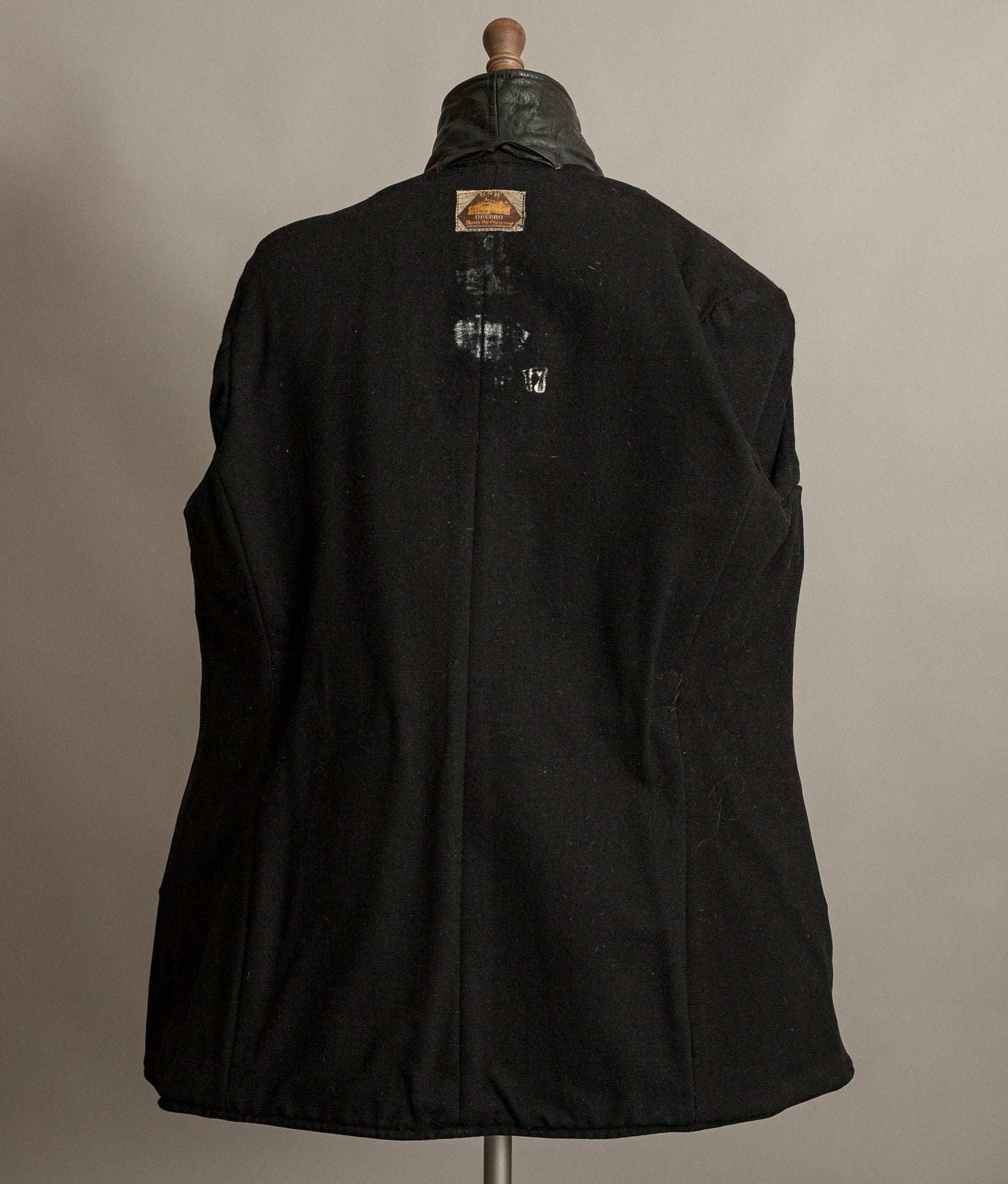 WWII Örebro Swedish Army Pansartrupperna Leather Trench Coat - Unit Marked P17