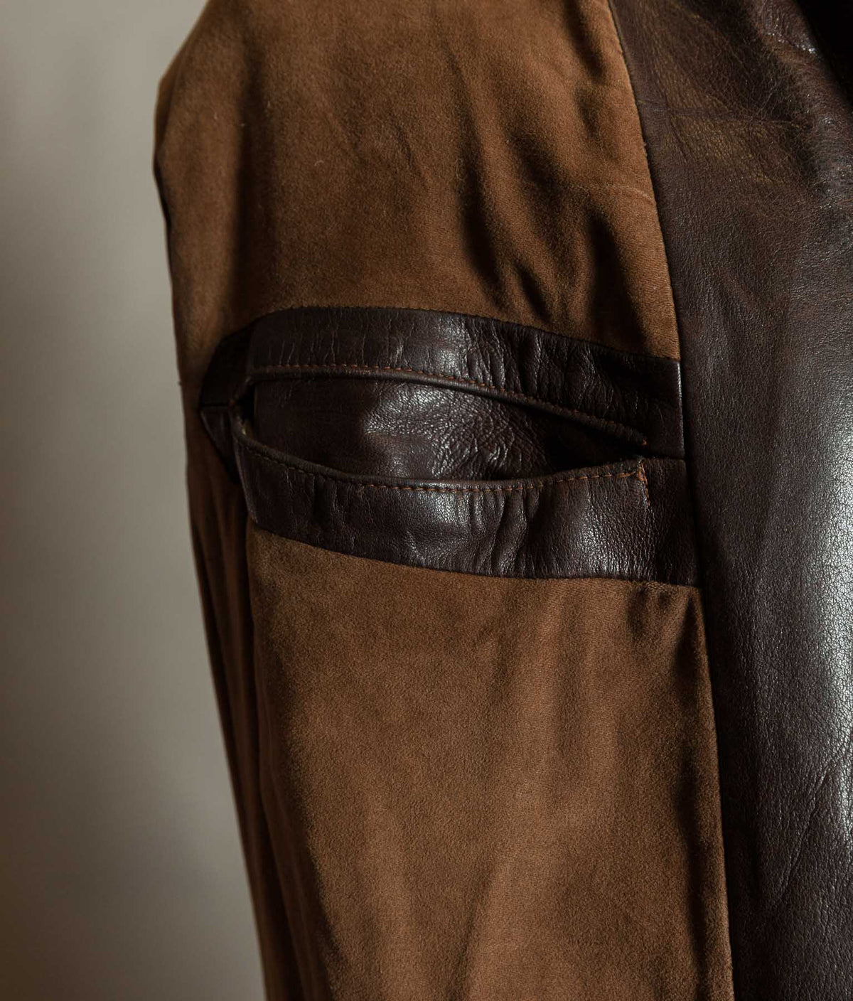 Original 1940s German Military Horsehide Leather Officer Trench Coat
