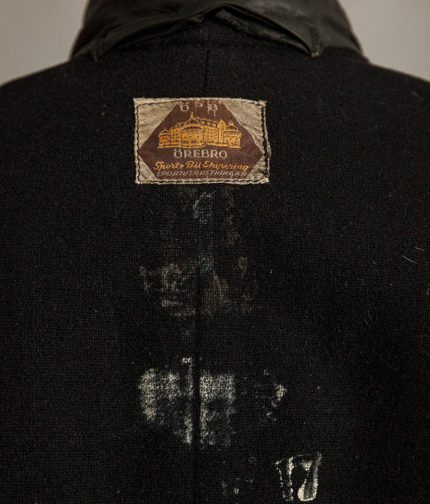 WWII Örebro Swedish Army Pansartrupperna Leather Trench Coat - Unit Marked P17