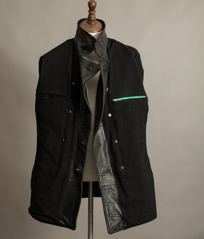 WWII Örebro Swedish Army Pansartrupperna Leather Trench Coat - Unit Marked P17