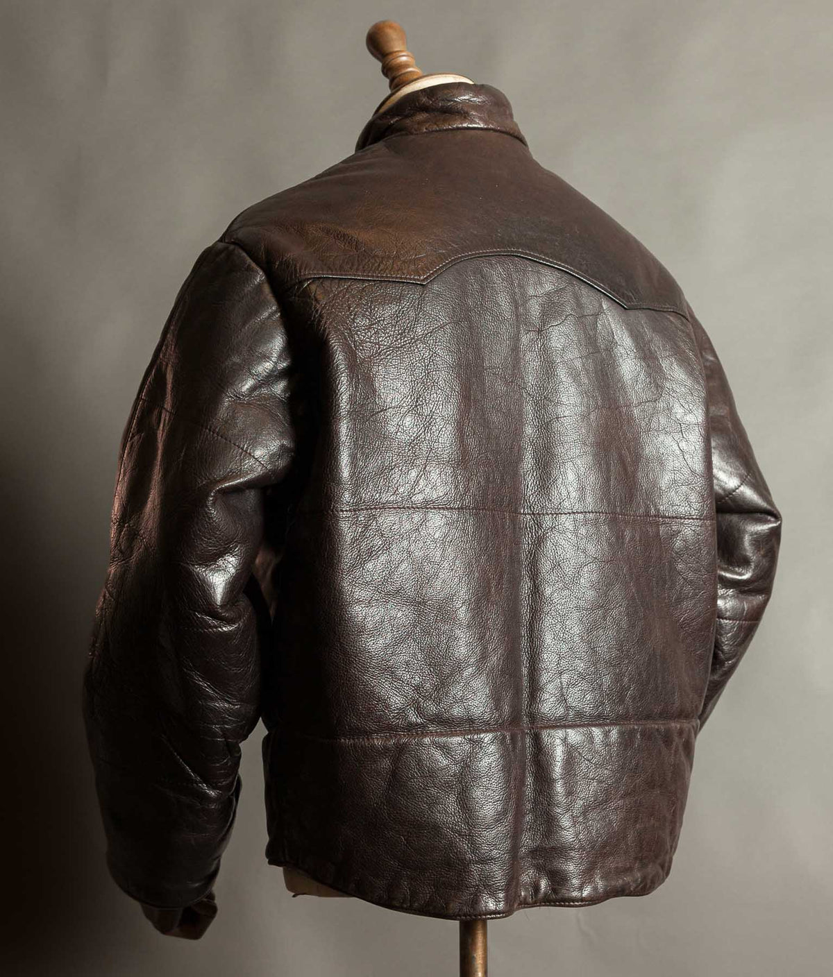 Vintage Chipie Big Horns Mountain Padded Leather Puffer Jacket