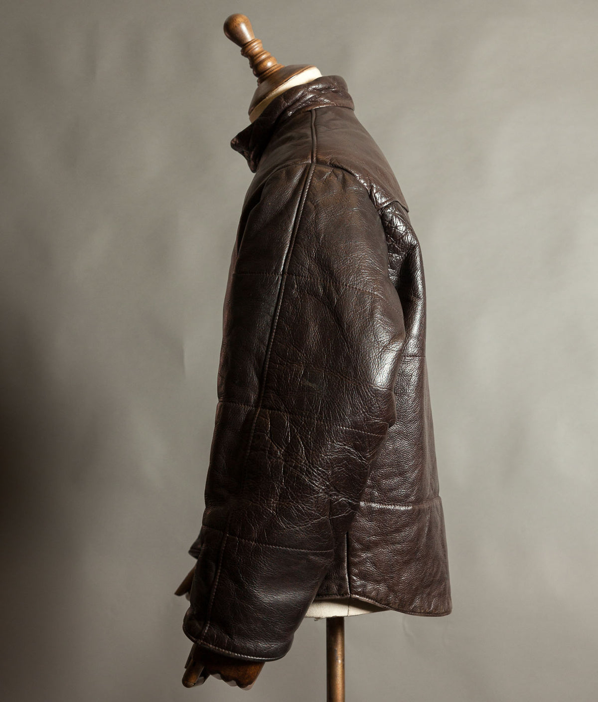 Vintage Chipie Big Horns Mountain Padded Leather Puffer Jacket