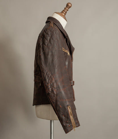 Vintage 1940s German Leather Motorcycle Jacket