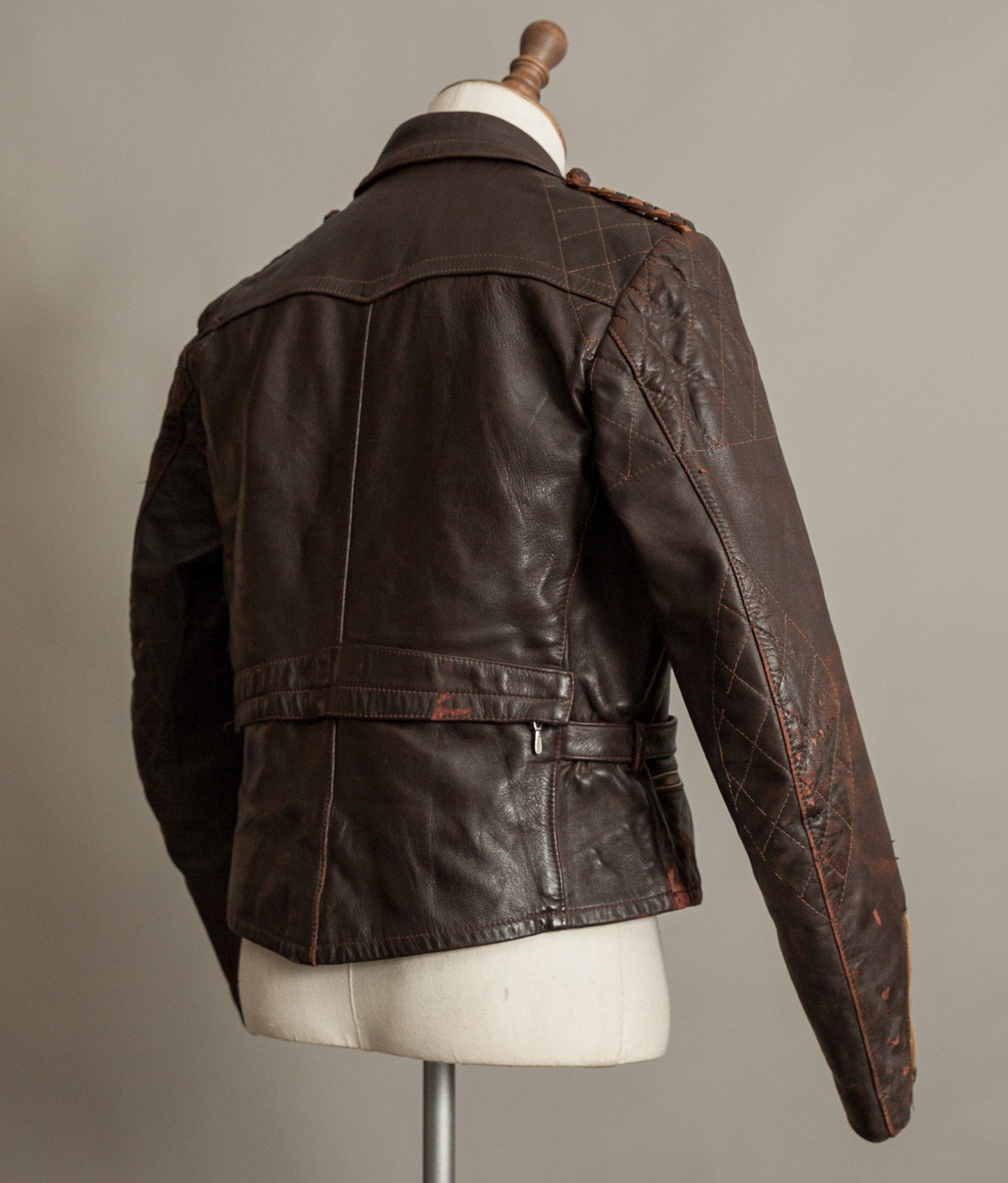 Vintage 1940s German Leather Motorcycle Jacket