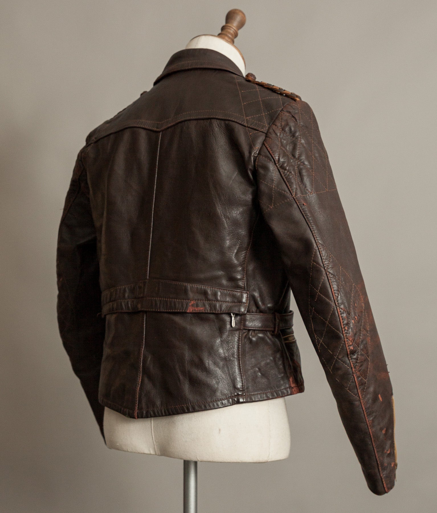 Vintage 1940s German Leather Motorcycle Jacket