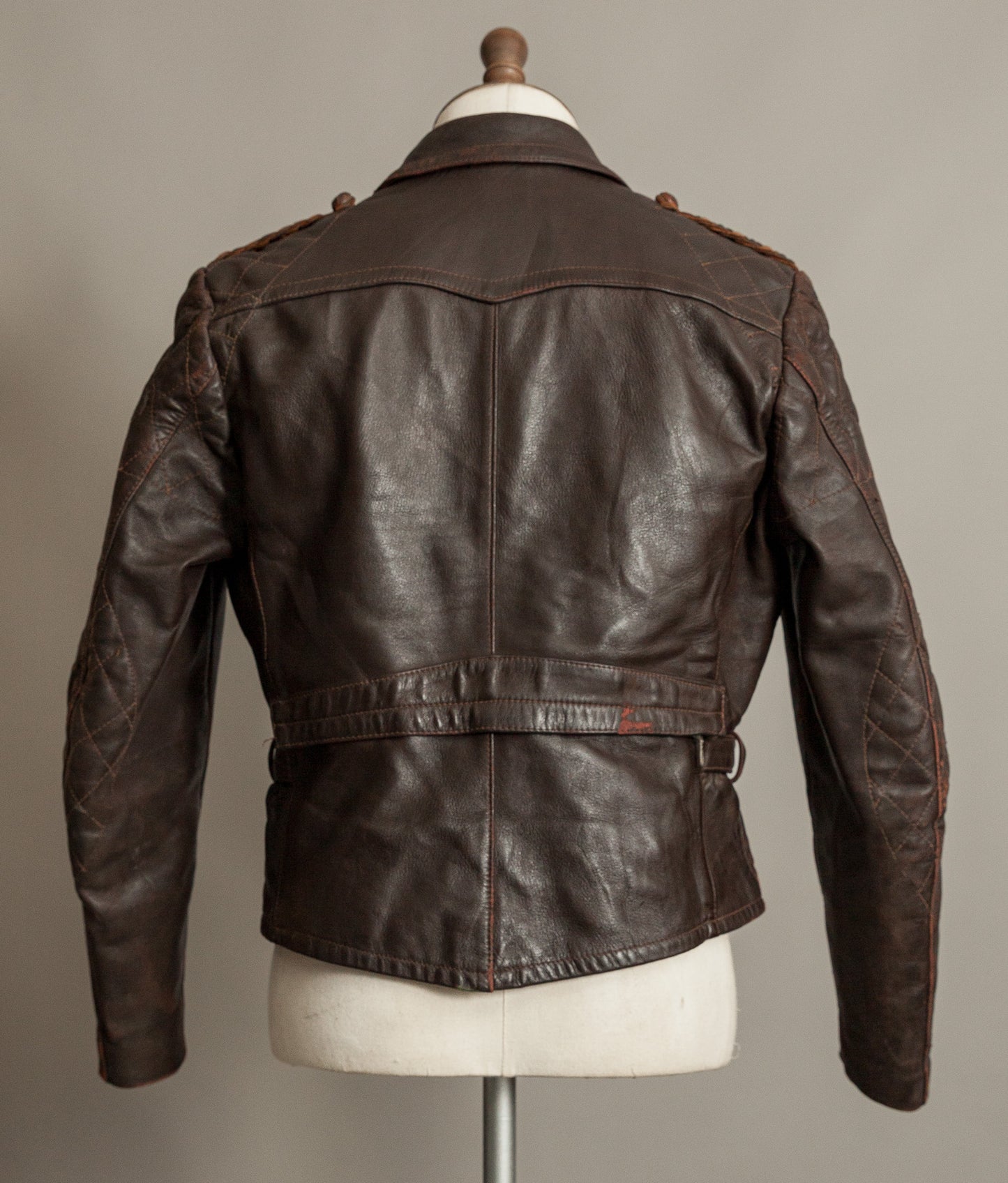Vintage 1940s German Leather Motorcycle Jacket