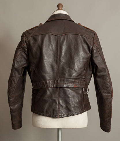 Vintage 1940s German Leather Motorcycle Jacket