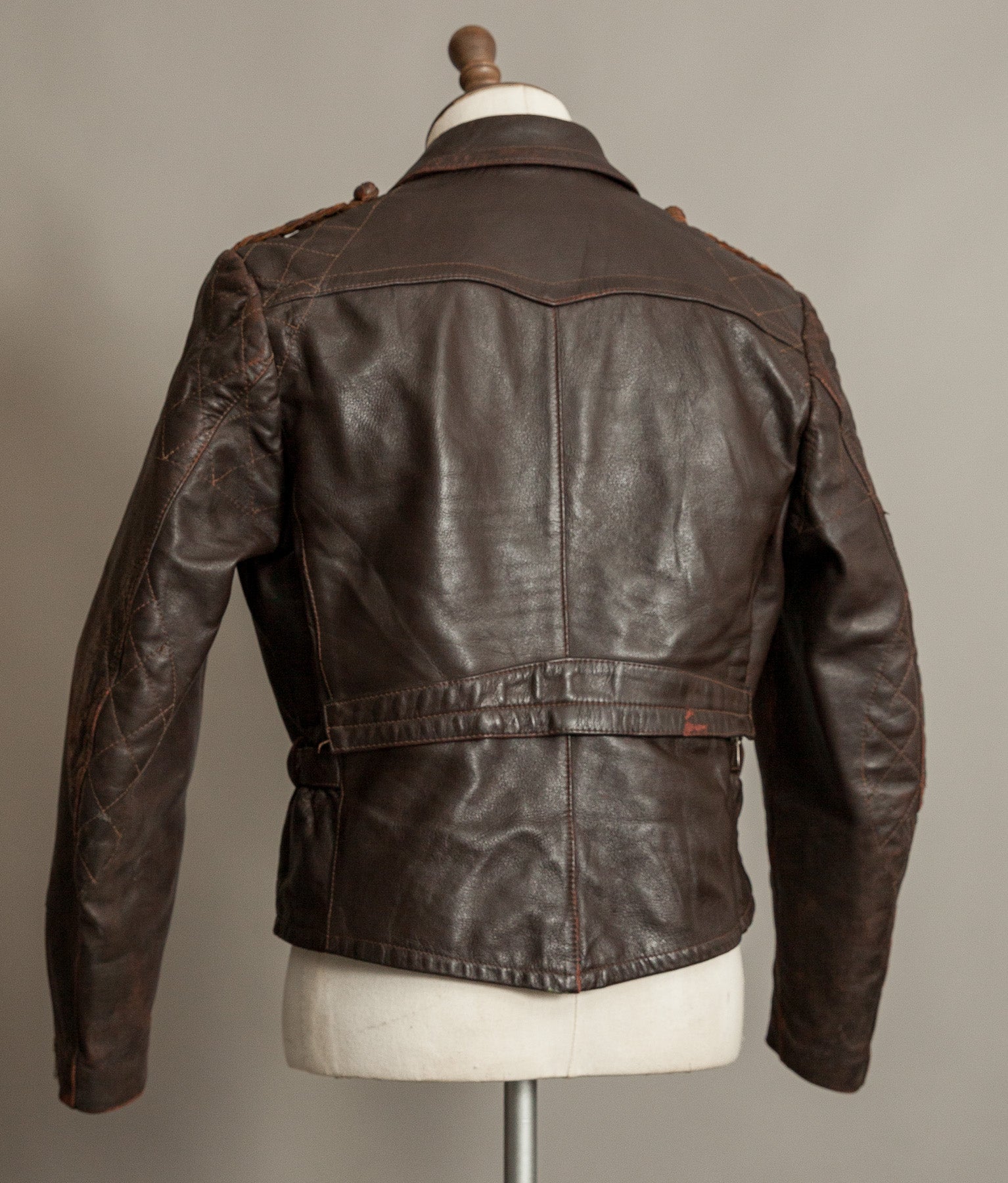 Vintage 1940s German Leather Motorcycle Jacket