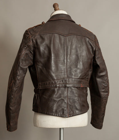 Vintage 1940s German Leather Motorcycle Jacket