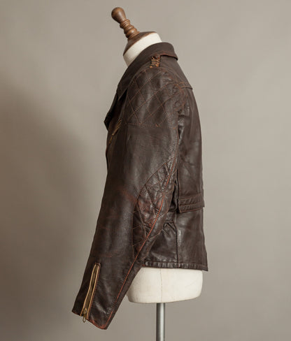 Vintage 1940s German Leather Motorcycle Jacket