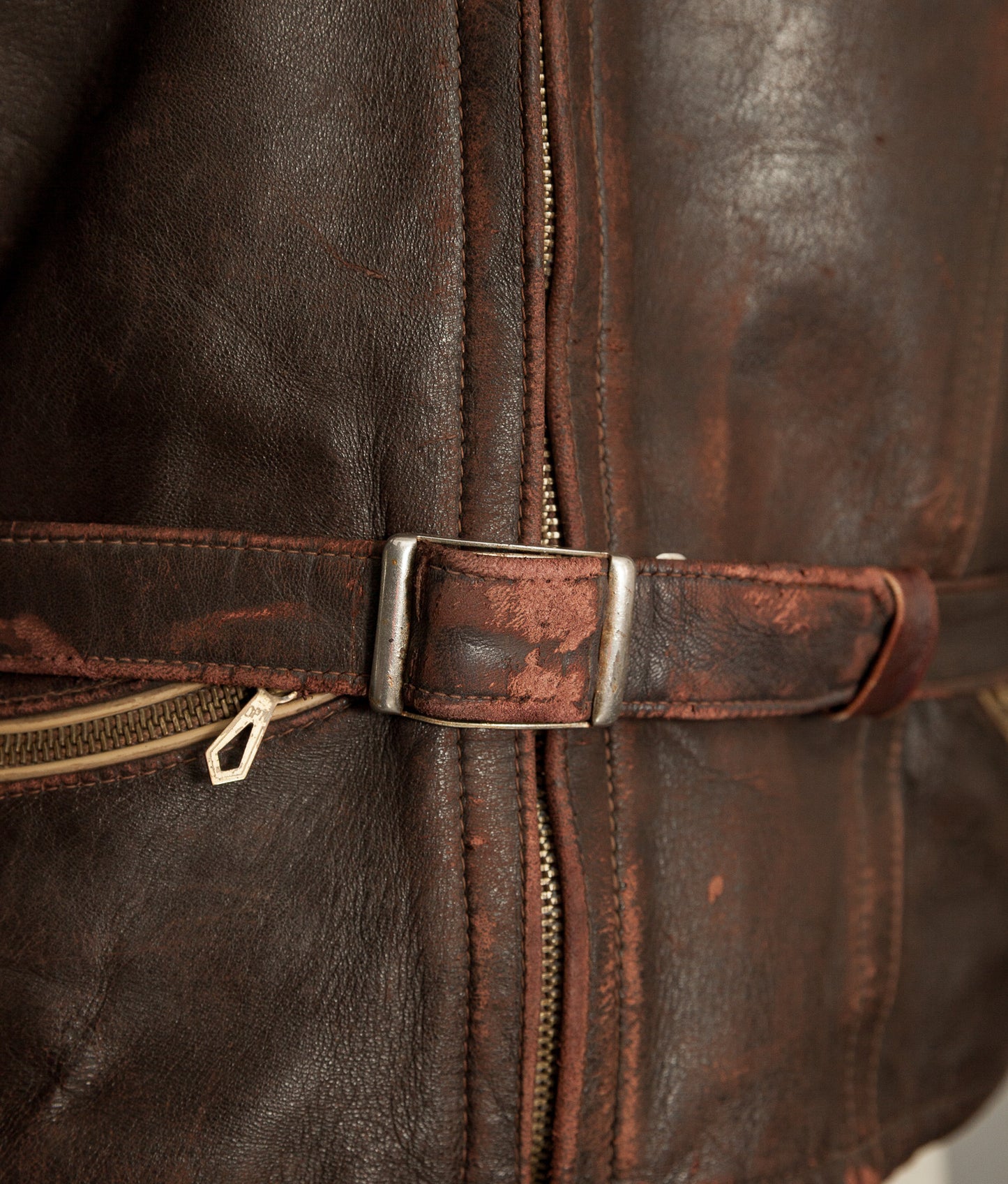 Vintage 1940s German Leather Motorcycle Jacket