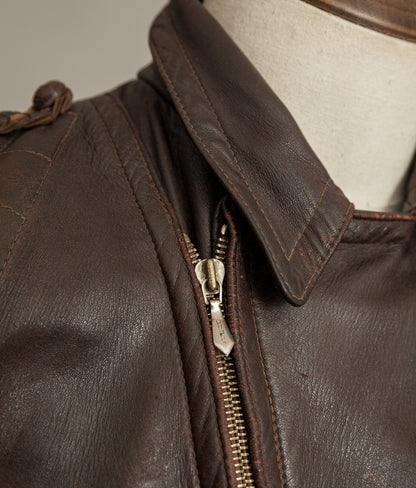 Vintage 1940s German Leather Motorcycle Jacket