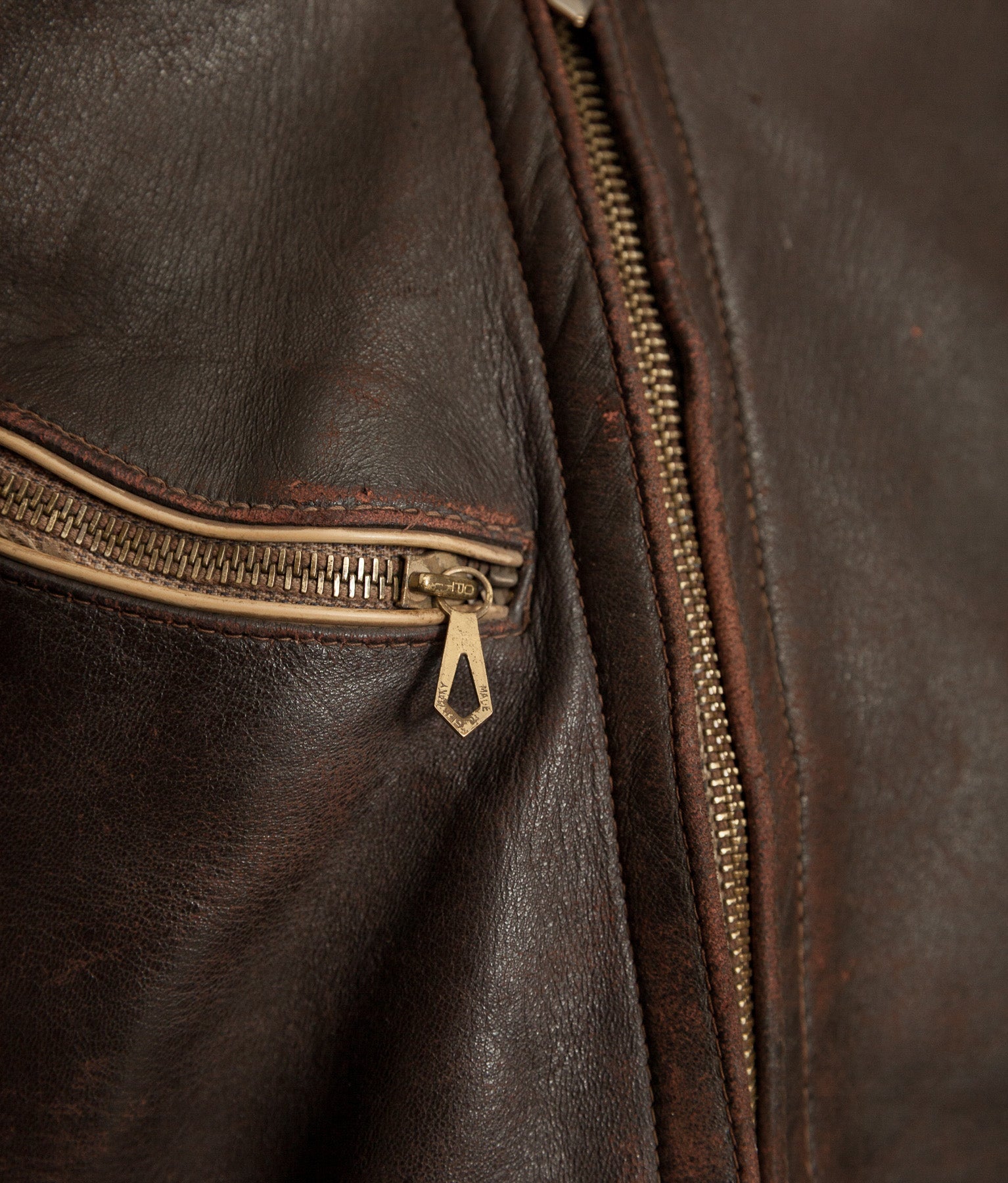 Vintage 1940s German Leather Motorcycle Jacket