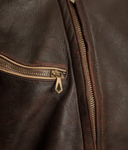Vintage 1940s German Leather Motorcycle Jacket