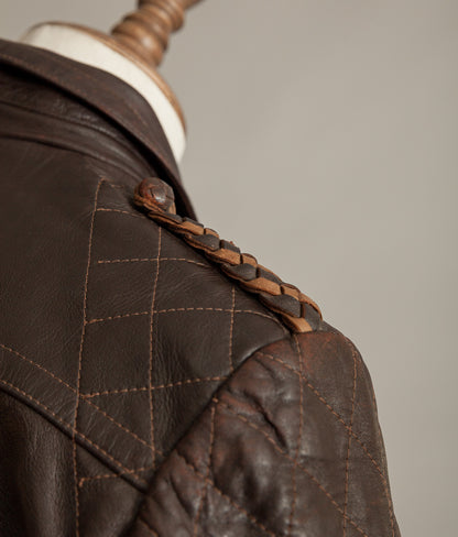 Vintage 1940s German Leather Motorcycle Jacket