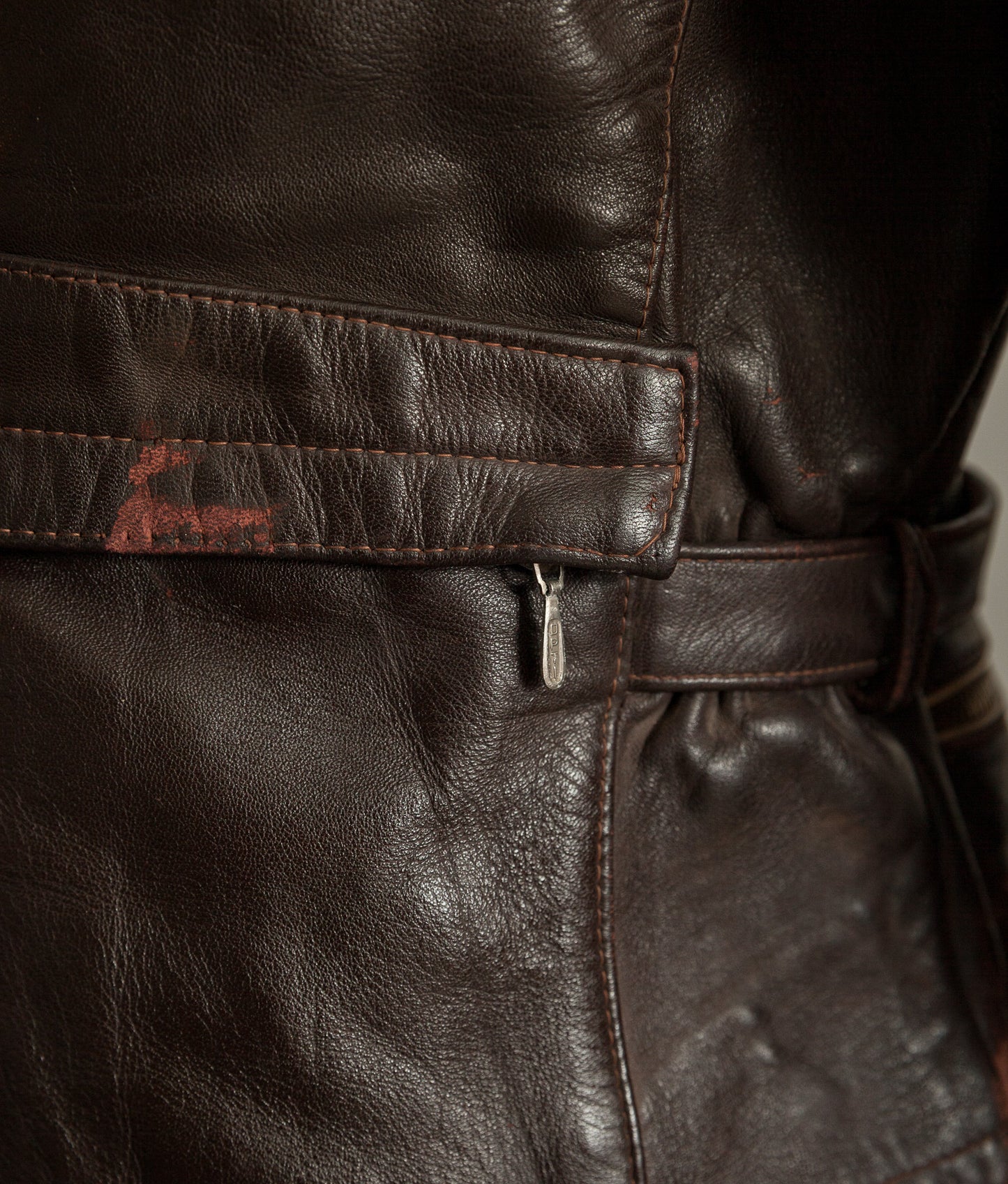 Vintage 1940s German Leather Motorcycle Jacket
