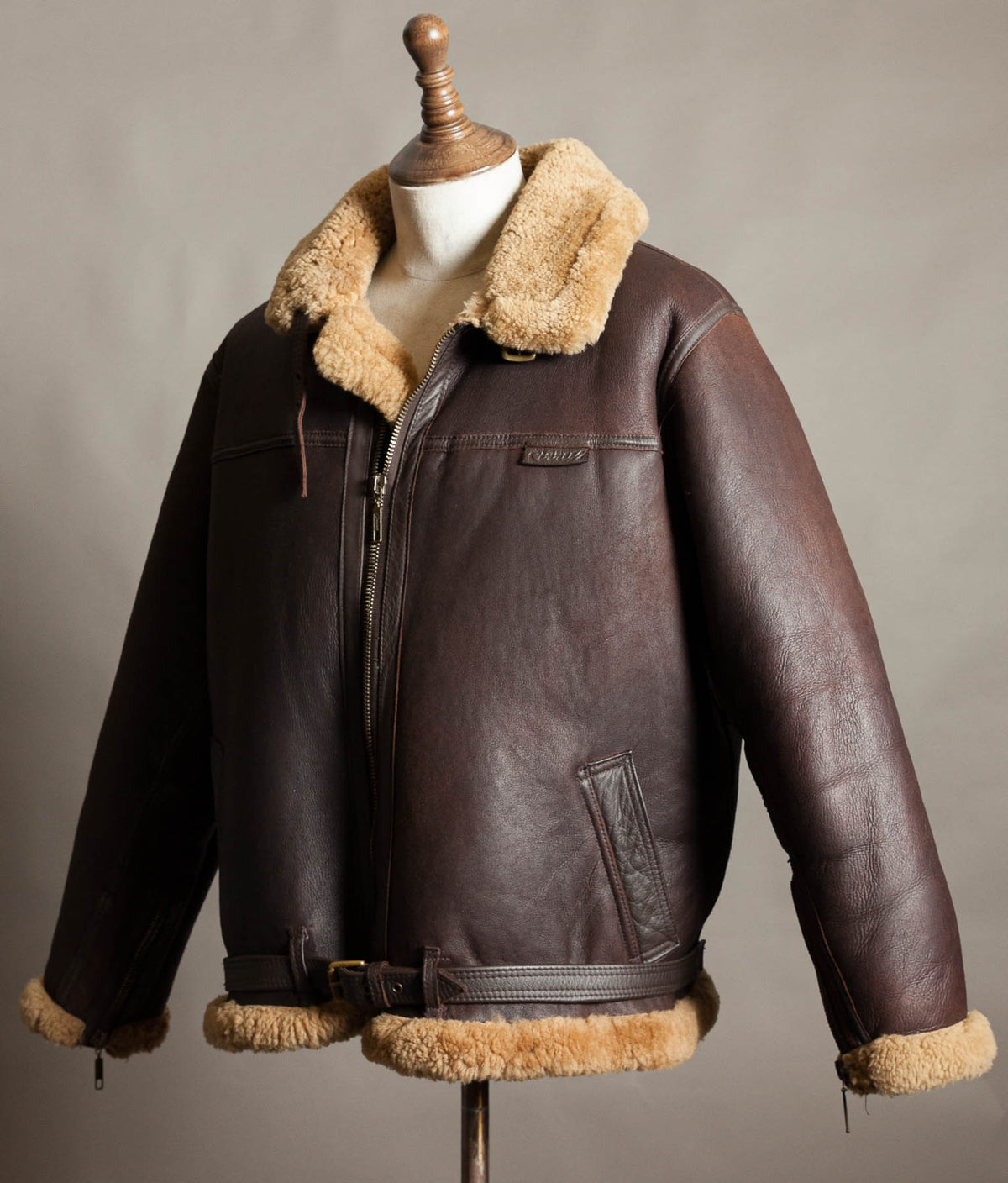 Vintage 1990s Cirrus RAF Irvin Sheepskin Shearling Flying Jacket